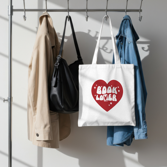 Tote Bag Book Lover Corazón