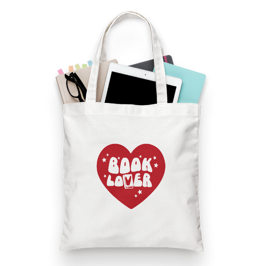Tote Bag Book Lover Corazón