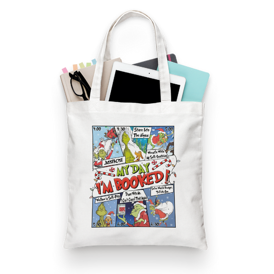Tote Bag Grinch Agenda Cartoon