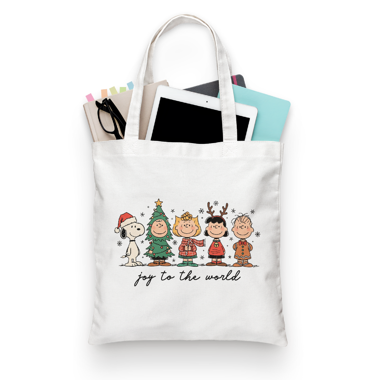 Tote Bag Snoopy Navideño