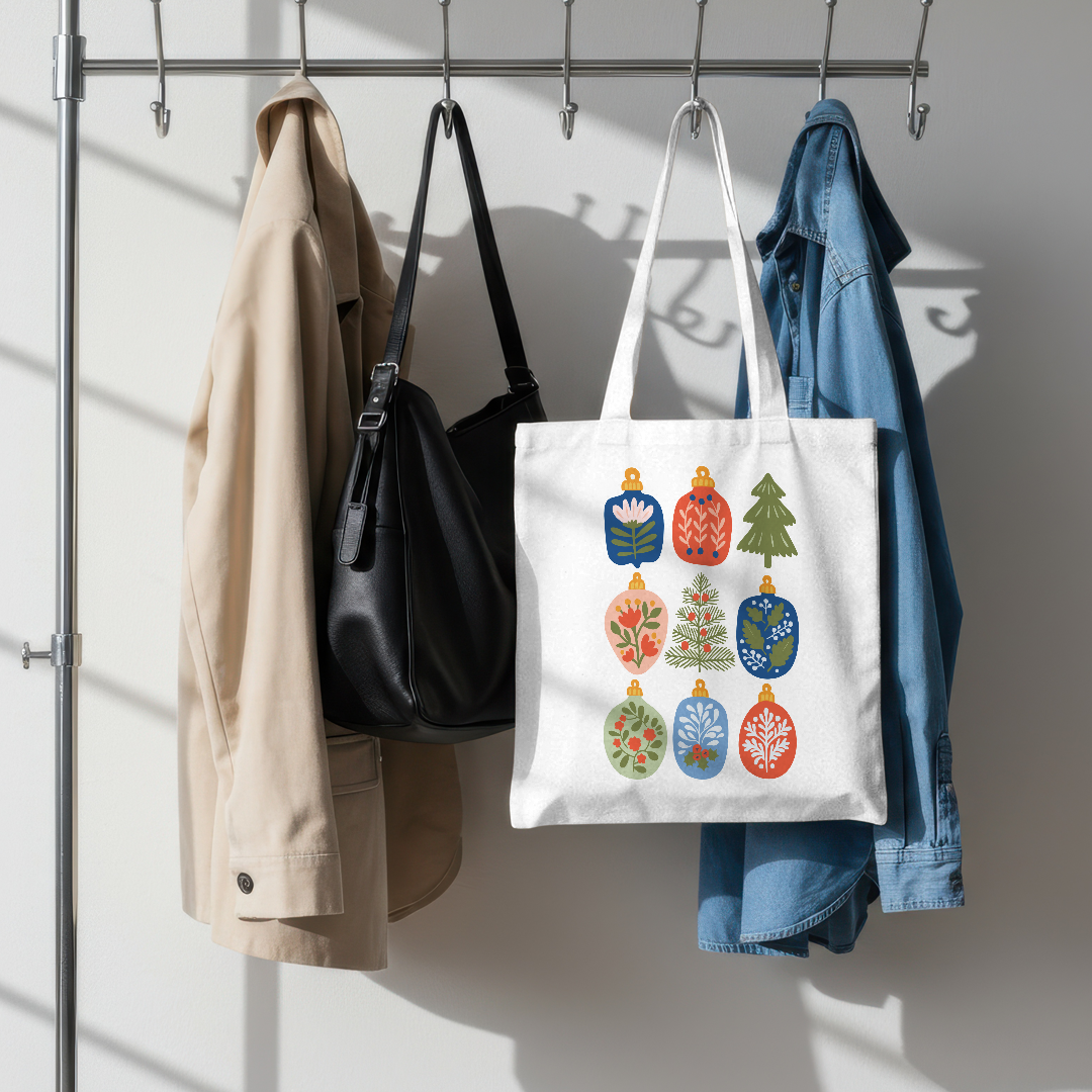 Tote Bag Esferas Navideñas