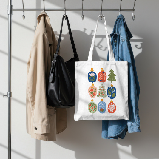 Tote Bag Esferas Navideñas
