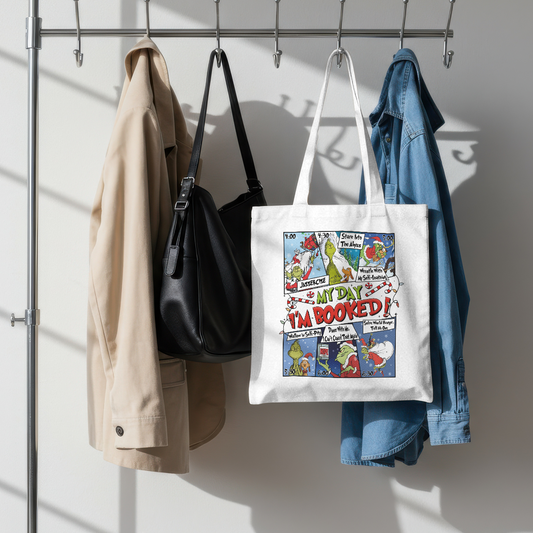 Tote Bag Grinch Agenda Cartoon
